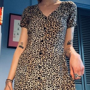 cheetah print mini dress